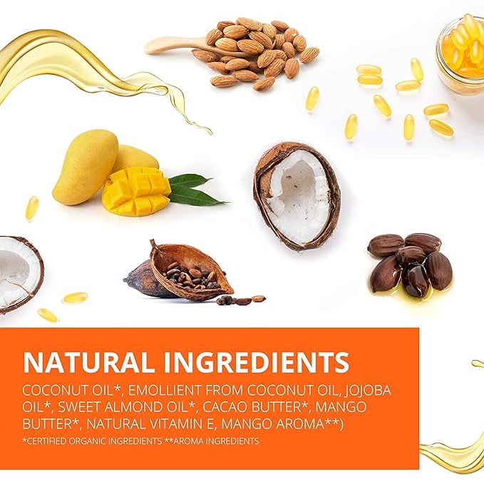 COCOSOLIS MANGO Tanning Accelerator XL - Organic Tanning Oil with Vitamin E & Mango Scent for a Fast Intensive Tan - Tanning Enhancer for a Rich Chocolate Tan (6.76)