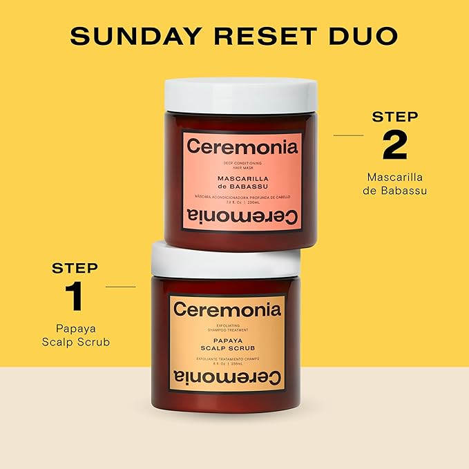 Ceremonia Mascarilla de Babassu Oil and Cupuaçu Butter Deep Conditioning Hair Mask, 7.8 Fl Oz | 230 mL