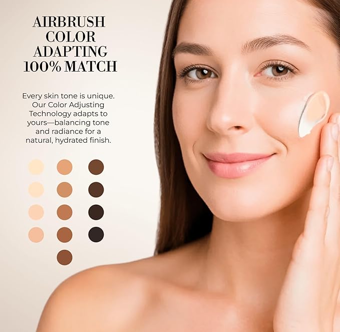 LUMINESS Liquid Mirage w/SPF 50 Color Adjusting Foundation Kit - Color Changing Foundation, SPF 50 Primer & Makeup Brush, Face Makeup for Mature Skin, 4in1 Liquid Foundation, Concealer & Moisturizer