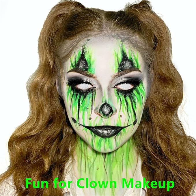 Go Ho Light Green Face Paint Stick,Green Accessories,Water Based Cream Body Paint Washable,Highly Pigmented,Smooth and Safe for Skin,Halloween Cosplay SFX Makeup