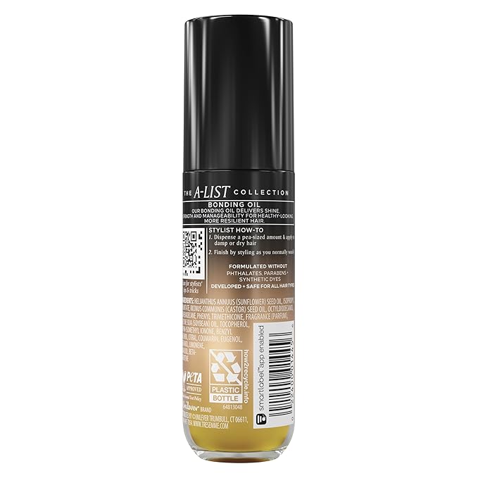 TRESemmé Bonding Oil 1 ct A-List Collection for Reducing Breakage + Finishing Styles, Developed & Safe for All Hair Types, 1.35 FL OZ