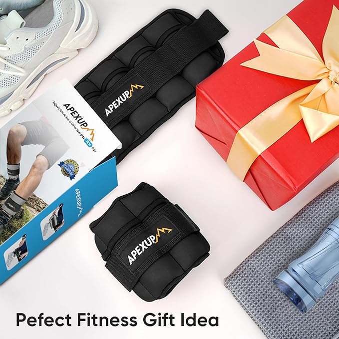 APEXUP 7 lbs/Pair Adjustable Ankle Weights for Women