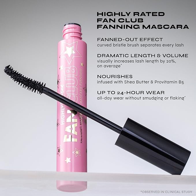 Milani Highly Rated Fan Club Fanning Mascara - Volumizing & Lengthening Lash Makeup for Lifted, Curled Lashes - 24-Hour Smudge-Proof Formula - Vegan & Cruelty-Free, Made in Italy, Brown