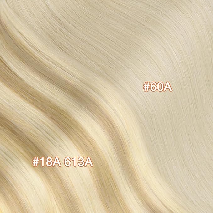 GOO GOO Invisi Edge Clip in Hair Extensions Set, 12inch 85g, 5pcs Injected Seamless PU Clip ins and 2pcs Classical PU Clip ins Virgin Real Human Hair, #P18A/613A