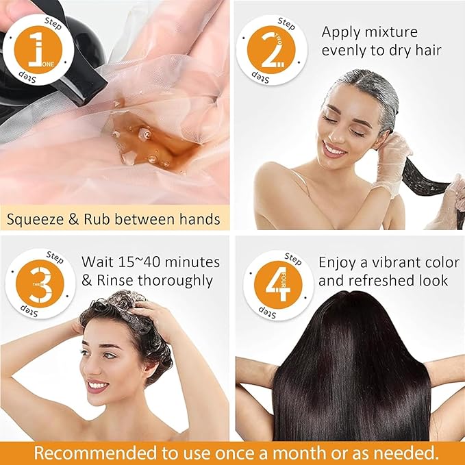 Red Hair Dye Shampoo 3 in 1, Semi-Permanent Burgundy Hair Dye, Works in Minutes, Instant Hair Color Shampoo for Women Men, Champu Para Pintar el Pelo, Champu Para Canas, Easy to Use 16.90 Fl Oz