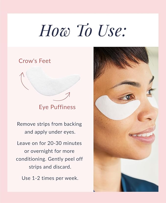 DHC Revitalizing Moisture Strips: Eyes (2 Count), Gel Strip Masks, 6 Applications Each