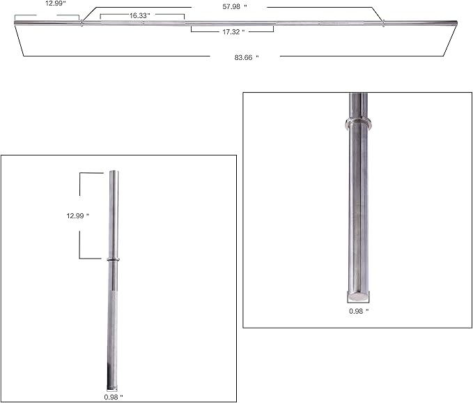 BalanceFrom Standard Barbell Weightlifting Barbell