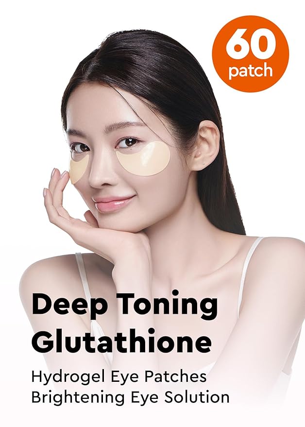 BE+WANTS bewants Hydrogel Eye Patches with Deep Toning Glutathione, 60 Patches, Under Eye Masks for Brightening and Radiance, Caffeine & Niacinamide patches, Korean Skincare