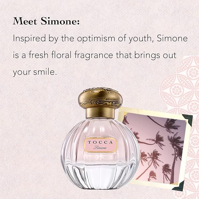 Tocca Eau de Parfum Set for Women, Simone (20ml + 50ml) - Fresh Floral - Breezy, Sparkling, Radiant - Hand-Finished Bottle