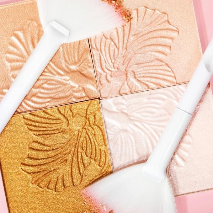 wet n wild MegaGlo Highlighting Powder, Highlighter Makeup, Shimmer Glow, Pink Rose Gold Blossom Glow