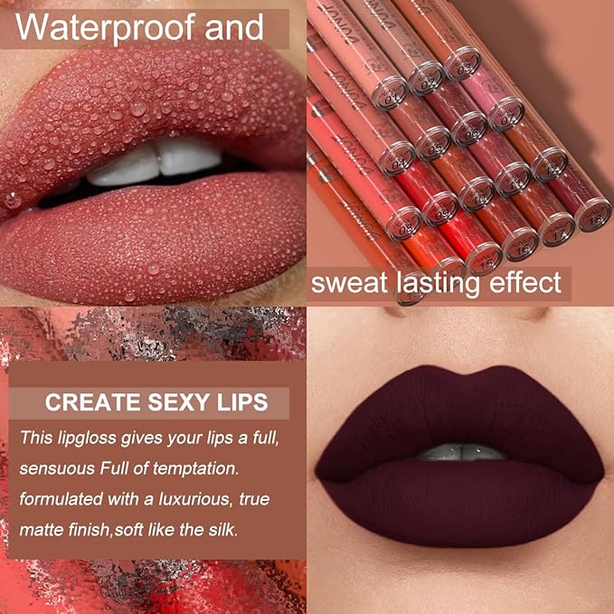 12 Colors Lip Gloss Set for Women, Hydrating Shiny Lip Glaze with High Pigment, Moisturizing Non-Sticky Lip Tint Set, Glossy & Nude Shades for Daily Makeup, Long-Lasting Lip Color Gift Kit (Set 02)