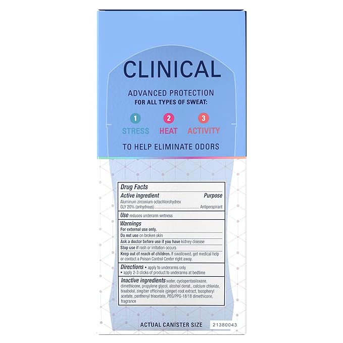 Secret Clinical Strength Antiperspirant Deodorant for Women, 100hr Sweat & Odor Protection, 3X Stress Protection with Hyaluronic Acid, PH Balancing Minerals, Clear Gel, Clear Lavender Scent, 2.6 oz