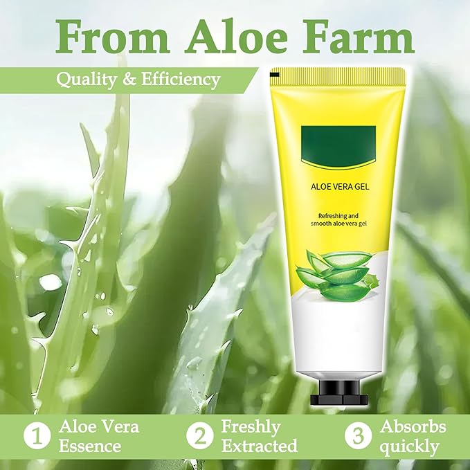 JunKuJK 16PCS Aloe Vera Gel for Face,Made within 100% Organic Aloe Vera Gel,Natural Hydrating Pure Vera Moisturizer for Soothing Skincare,Moisturizing Aloe Lotion for Skin,Face,After Sun Care,16.93oz