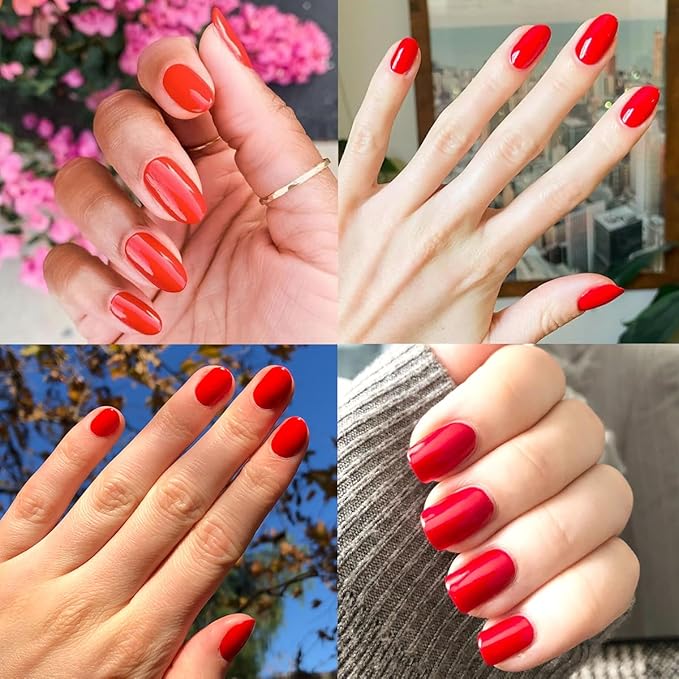 Olive & June Long Lasting Nail Polish | Valentine's Day | Plump, Gel-Like Finish No Lamp Needed | Lasts up to 10 days | Salon-Quality 15-Free, Vegan & Cruelty-Free Chip-Resistant | CV Cherry Red