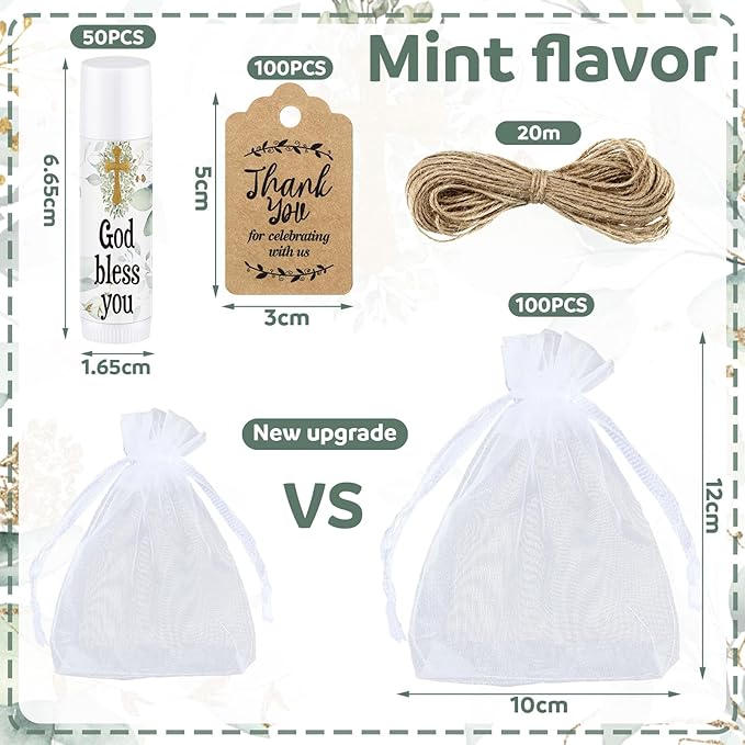 Demissle 50 Pcs Baby Shower Lip Bless