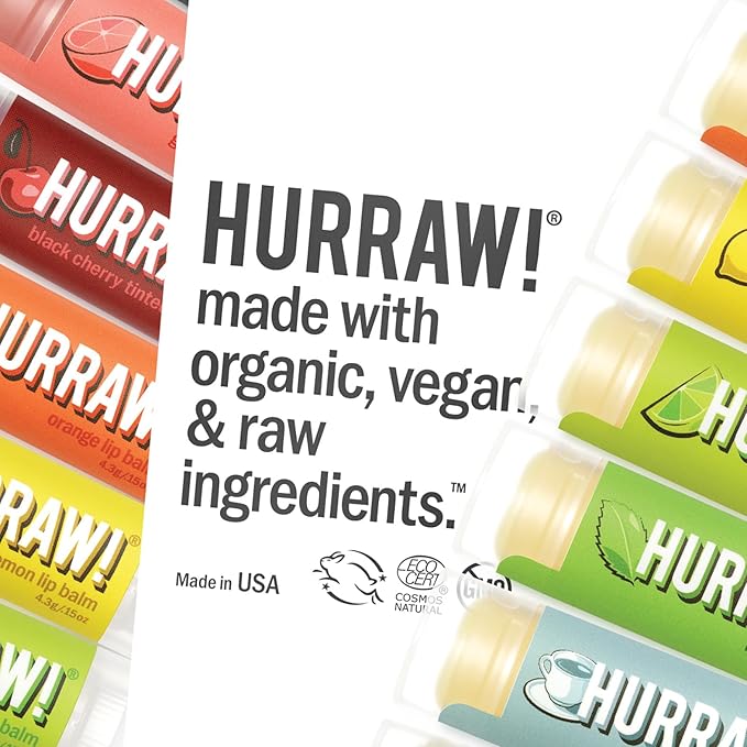 Hurraw! Root Beer Lip Balm, 3 Pack: Organic, Certified Vegan, Cruelty and Gluten Free. Non-GMO, 100% Natural Ingredients. Bee, Shea, Soy and Palm Free. Made in USA