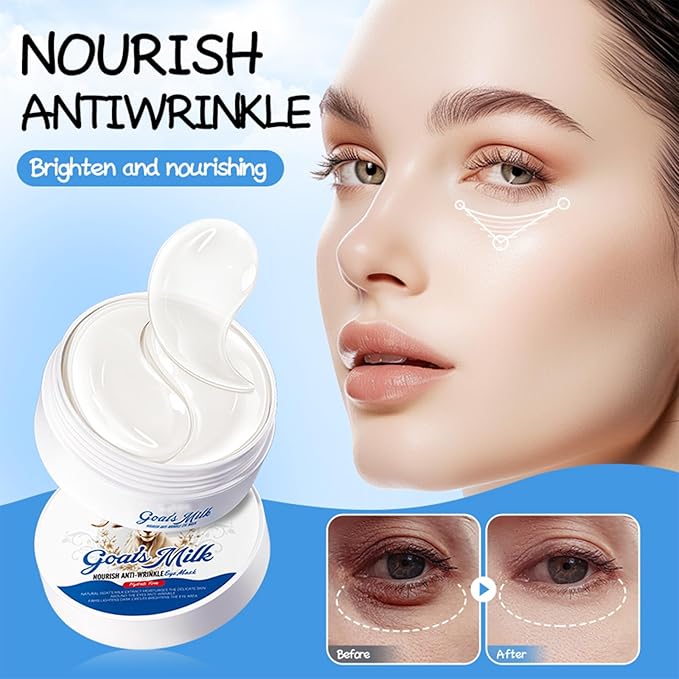 Under Eye Patches for Dark Circles & Puffy Eyes - 60 Pairs Hydrating Eye Mask with Hyaluronic Acid,Hydrolyzed Elastin&Goats Milk - Vegan, Cruelty-Free