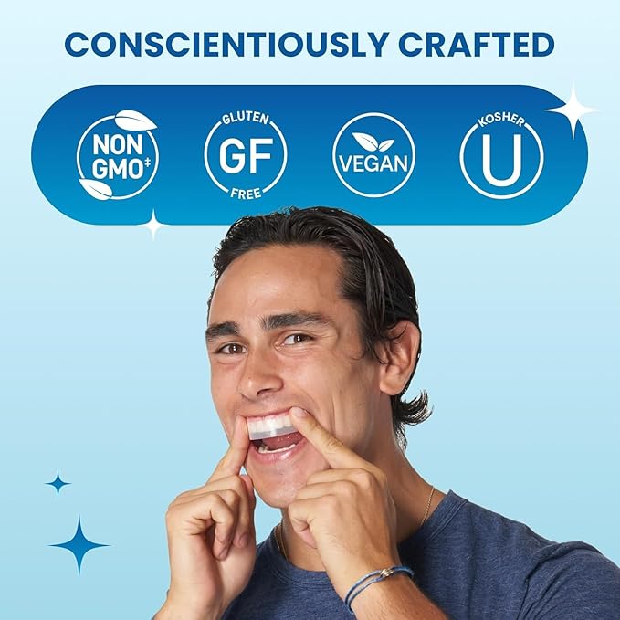 POOOF! by Dr. Bill Dorfman - Dissolving Teeth Whitening Strips, 12% Hydrogen Peroxide for Professional Teeth Whitening, New Improved Formula, Zero Sensitivity Formula, Fresh Mint (10-Day Treatment)