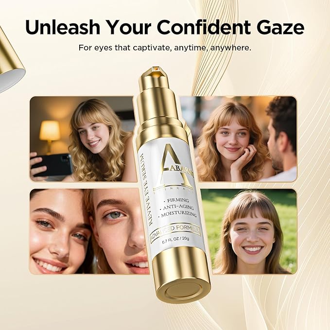 Abarno Hydrating Eye Serum for Dark Circles and Puffiness – Caffeine, Retinol, Niacinamide, Peptides – Anti-Wrinkle, Firming, Smooths Fine Lines – Under Eye Treatment – 0.7 fl. oz