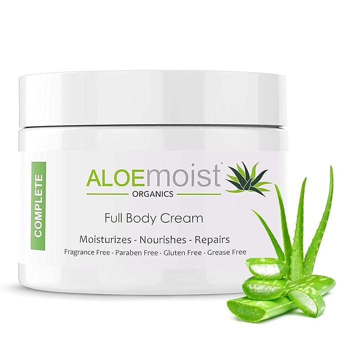 Organic Aloe Vera Face Cream & Body Moisturizing Cream, Natural Aloe Vera Lotion with Vitamin E Oil, Vitamin C, Retinol Cream, Shea Butter – Anti Aging Face Moisturizer for Women, Dry Skin (8 oz)