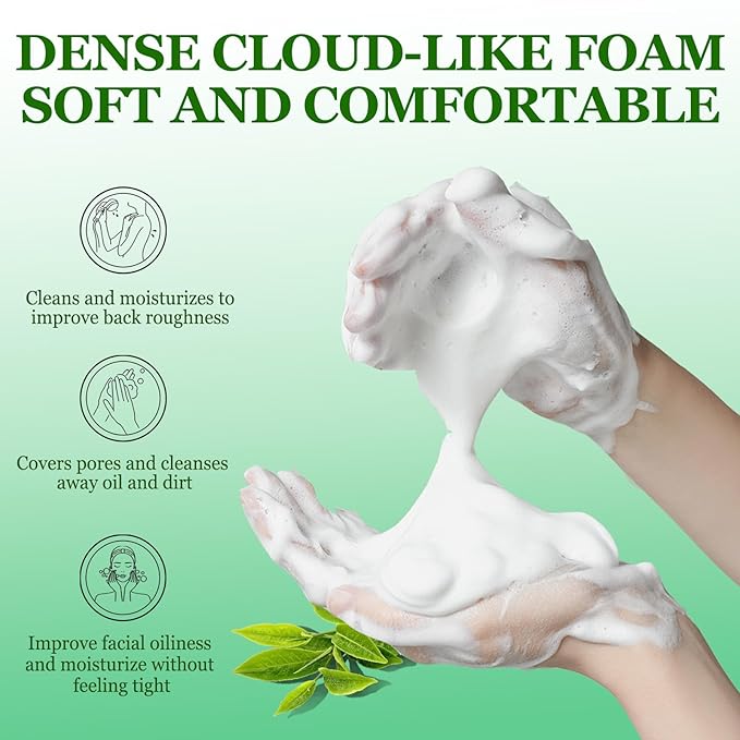 3PCS Tea Tree Soap, Purifying Body Soap Bar with Tea Tree Oil & Coconut Oil, Gentle Cleanser for Healthy, Looking Skin, Plant-Based Formula for Face & Body
