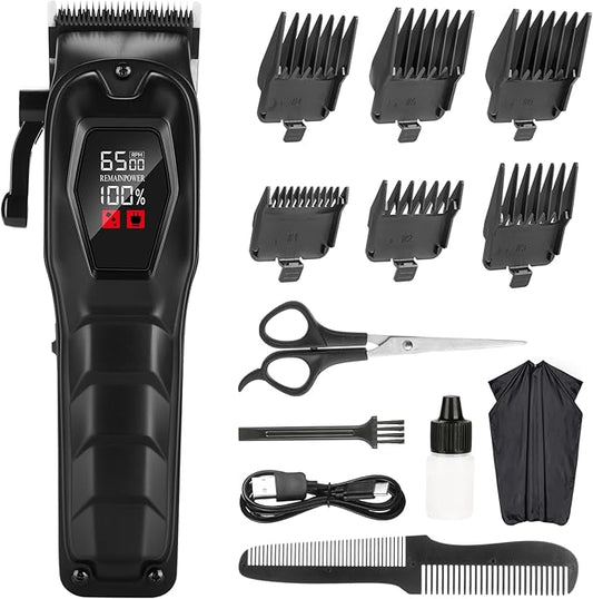 Hair Clippers for Men Professional Hair Trimmer Cordless Rechargeable Powerful Beard Trimmer Hair Cutting Grooming Tool