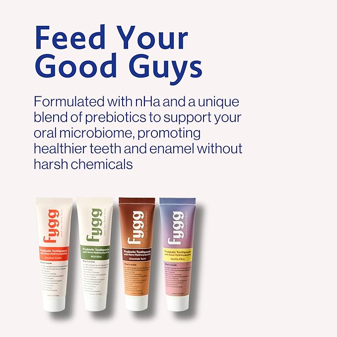 Fygg Nano Hydroxyapatite Toothpaste (Vanillia Vibes) | Vanilla Tooth Paste with Prebiotics (4 Oz) | Natural & Fluoride-Free | Proprietary Enamel Remineralizing & Repair | Dentist Formulated