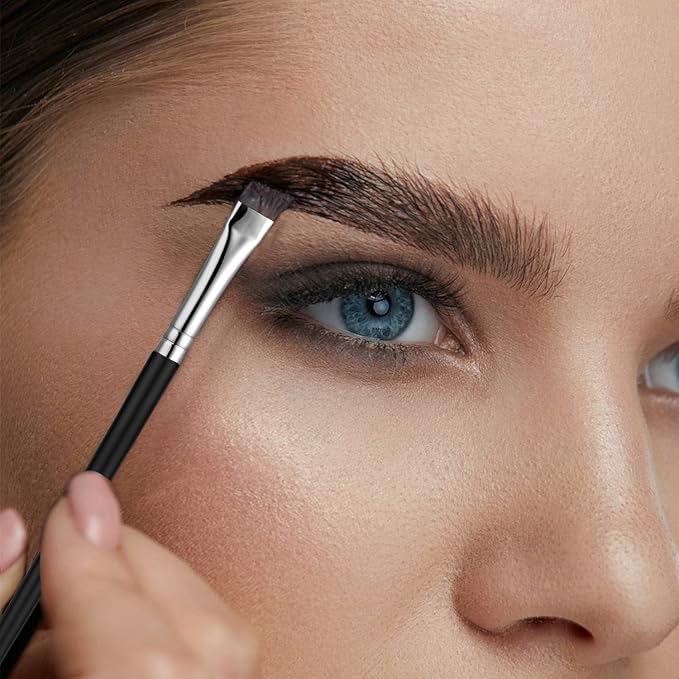 Fine Angled Eyeliner Brushes, JASSINS Precision Gel Eye Liner Brush,Synthetic Bristles Eye Makeup Tool,Ultra Thin Slanted Flat Angle for Beauty Cosmetic Tool