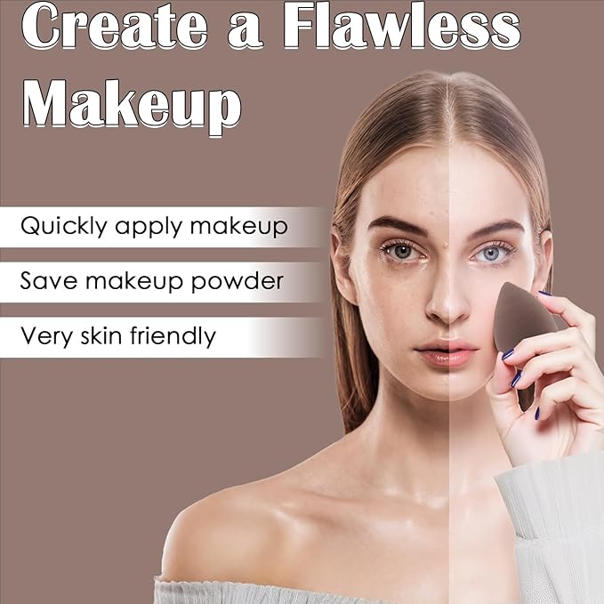 GZIXBDA Makeup Brush Set, 48Pcs Makeup Tool Set Premium Synthetic Foundation Concealers Powder Eye Shadows Makeup Brushes Kit for for Beginner Professional, Brown