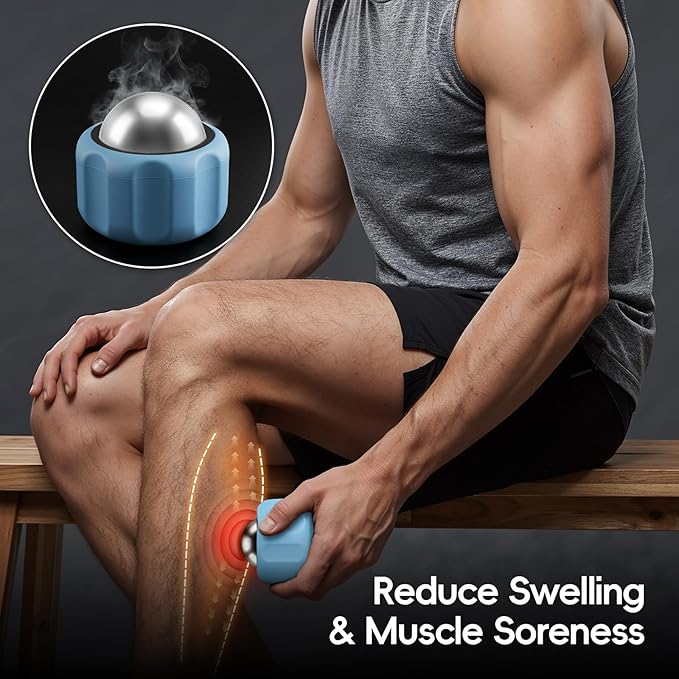Ice Massage Roller Ball for Pain Relief & Muscle Recovery – Cooling Cold Therapy Roller for Plantar Fasciitis, Deep Tissue, and Sore Muscles