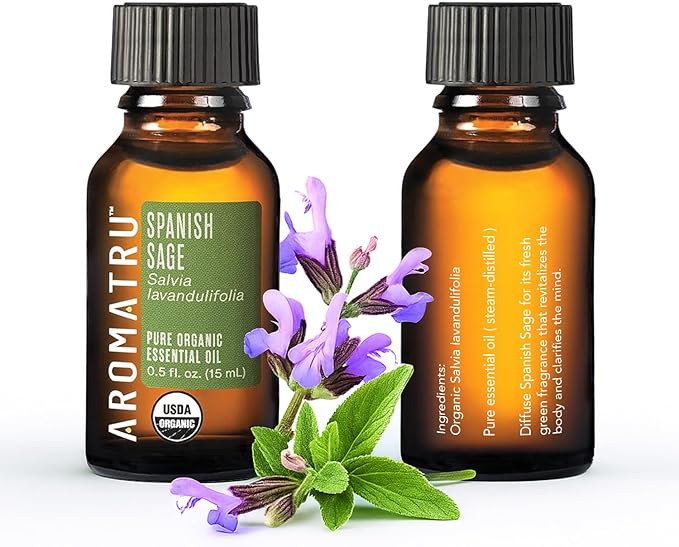 Breathe Essential Oil Kit – Spanish Sage, Pine, Lemon Eucalyptus, and Ravintsara – Organic & Wildcrafted – ISO Certified – No Synthetic Fillers – Ethically Sourced