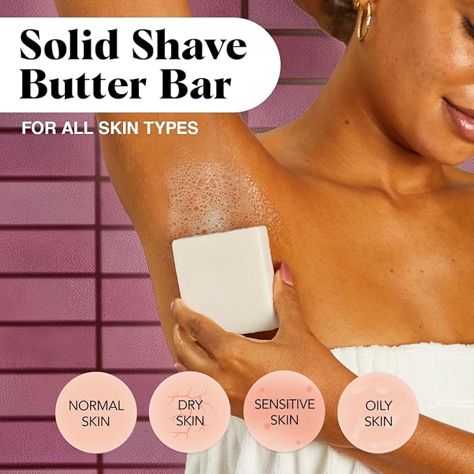 Kitsch Shaving Soap for Women - Hydrating Shave Butter & Shave Soap Bar - Nourishing Bar Soap for Smooth, Irritation-Free Shave – Paraben, Silicone & Sulfate-Free - Vegan, Made in USA - 4 oz