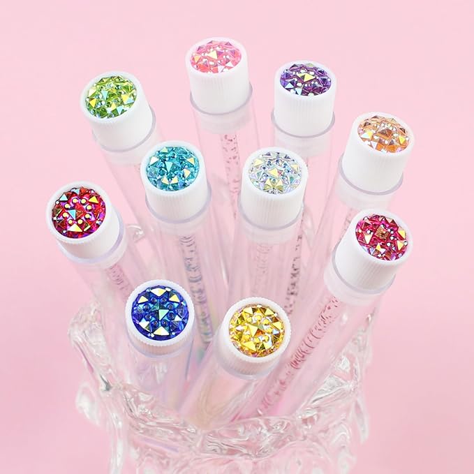 20 Sets Mascara Wand Tube Set Eyelash Spoolies Diamond Mascara BrushesBrush Makeup Tool Applicator Eyelash Brush Tubes Makeup Brush (Diamond-2-MlX)