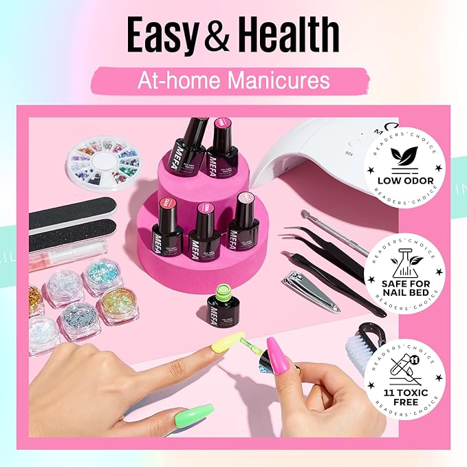 Mefa 54pcs gel nail polish