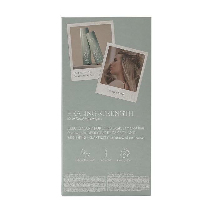 L'ANZA Healing Strength Shampoo & Conditioner Set, for Dry, Damaged Hair, Strengthens, Repairs Damage, Moisturizing, Boosts Shine, Gentle Cleanse, Color Safe Anti-Humidity, Sulfate Free Hair Care Kit