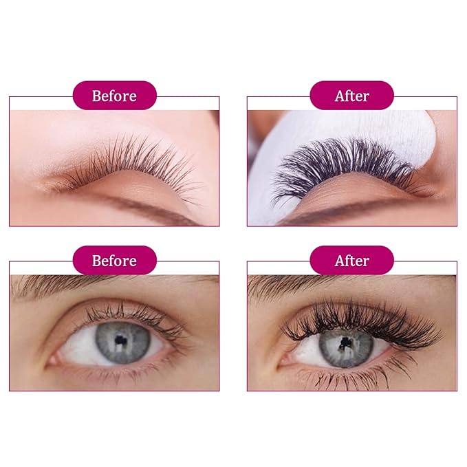 C Curl Volume Eyelash Extensions 10D 0.07 15-20mm Mixed Tray Premade Fans Pointed Base Middle Stem