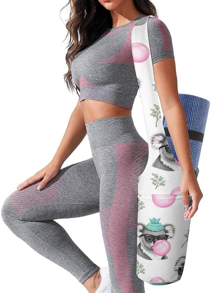 Portable Yoga Mat Carrier Single Shoulder Bag with Pocket Spacious for Yoga Gym Fitness Travel