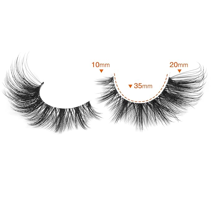 ALICROWN Lashes Cat Eye False Eyelashes Wispy Strip Fake Eyelashes Fox Eye Lashes Mink Thick Volume Eyelashes with Clear Band 9 Pairs Long False Lashes