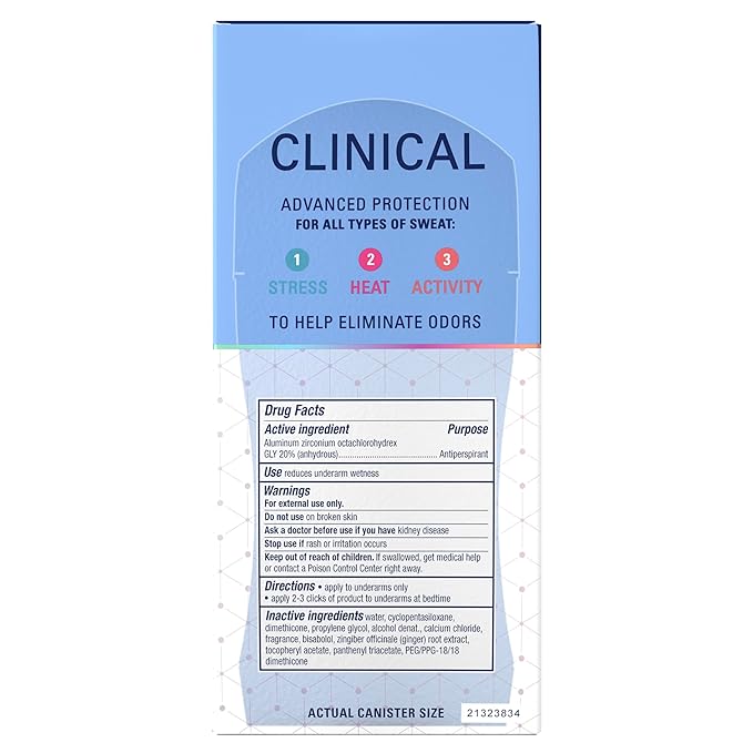 Secret Clinical Strength Antiperspirant Deodorant for Women, 100hr Sweat & Odor Protection, 3X Stress Protection with Hyaluronic Acid, PH Balancing Minerals, Clear Gel, Clear Berry Scent, 2.6 oz