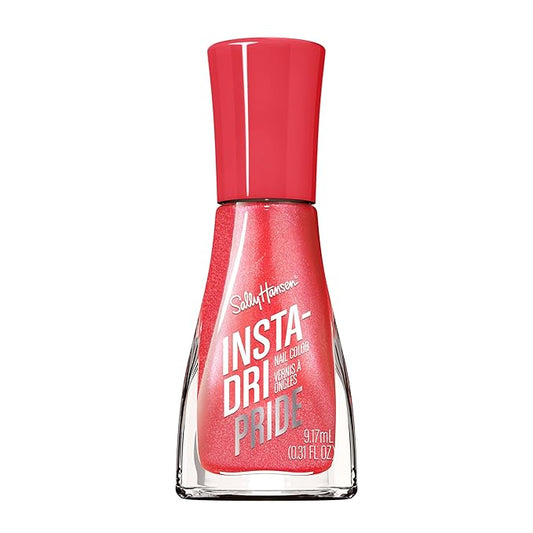 Sally Hansen Insta-Dri Pride Nail Polish | Quick Dry, Long Lasting, Streak-Free Shine | Opaque, Glossy | 758 A Thing Called Love | Soft Coral Red Nail Color