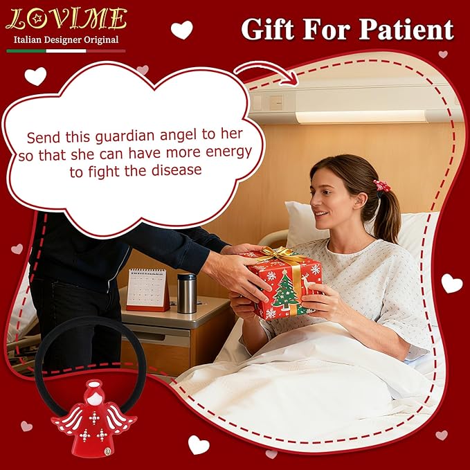 2025 Inspirational Birthday Gifts for Women Girls, Original Italian Designed "Guardian Angel" Durable Ponytail Holders, Premium Acetate French Hair Tie, Cute Birthday Christmas Gifts With Gift Box