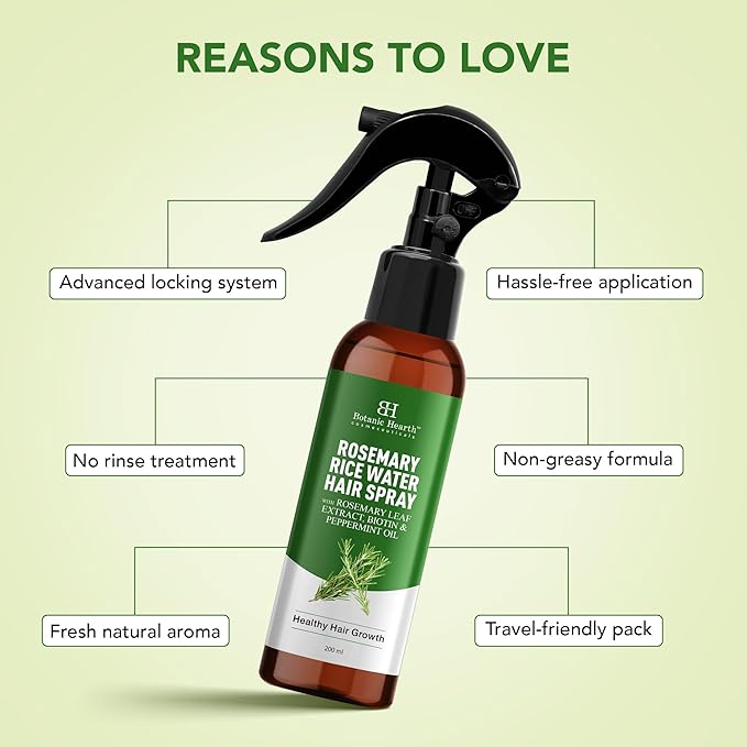Botanic Hearth Rosemary Hair Growth Water Spray 6.8 fl oz – Korean Scalp Detox & Hydrating Hair Treatment for Thinning, Hair Regrowth Device Support, Anti-Itch & Anti-Flake, Sulfate & Paraben Free