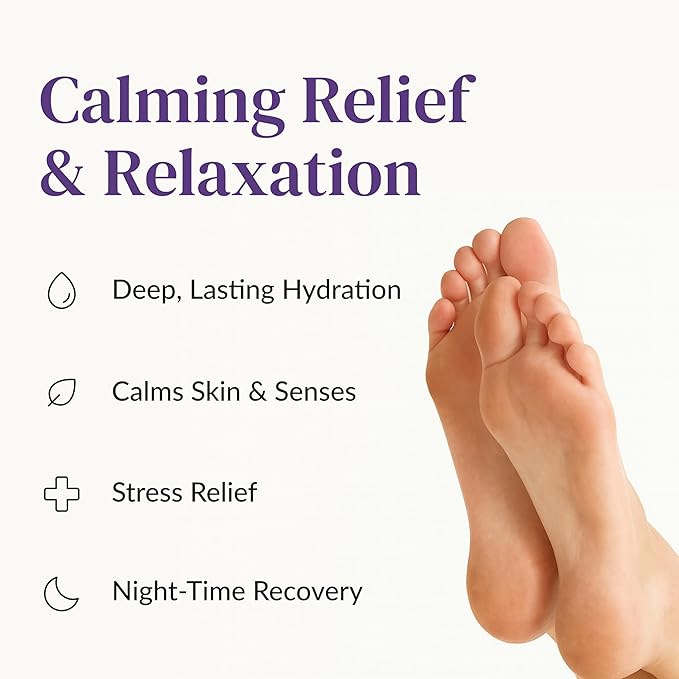 Epielle Relaxing Foot Mask 6 Pairs, Soften and Restore with Melatonin & Lavender Extract, Deep Moisturizing Socks for Dry, Cracked Feet, Self Care Gifts for Women, Spa Kit, Stocking Stuffers