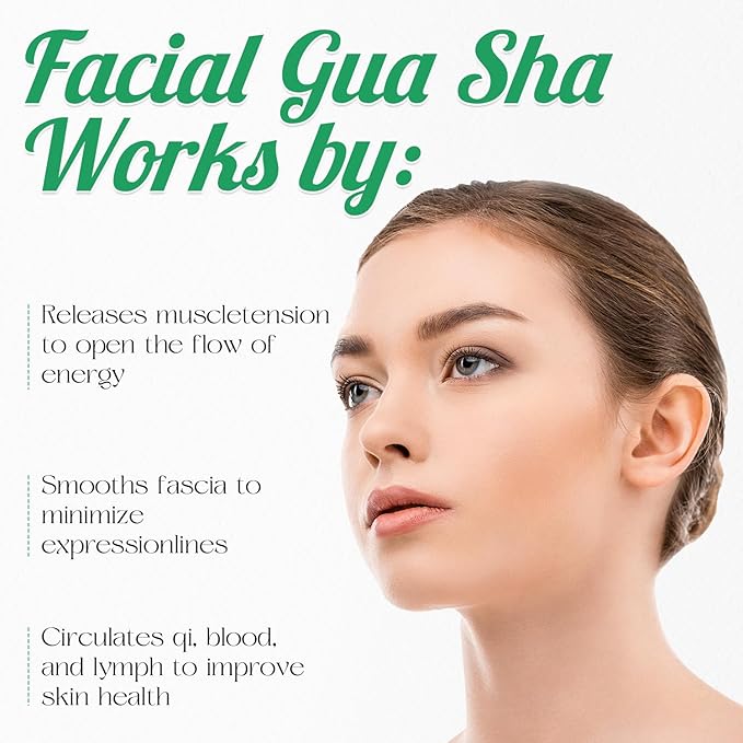Full Body Gua Sha Tool and Facial Massage Tools, Ergonomic Bian Stone Handle Guasha Scraping for Neck/Arm/Back/Legs andtomach Masseger for Lymphatic Drainage & Cellulite(Black, Large)