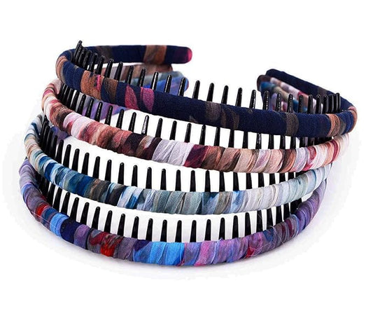STHUAHE4PC Multicolor Protection Resin Teeth Comb Hair Hoop Hairband Headband Hair Accessories by Beauty hair (Multi-colored-No.11)