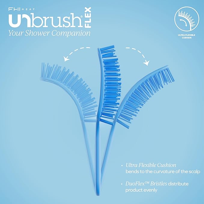 FHI Heat UNbrush Flex Detangling Hair Brush - Blue