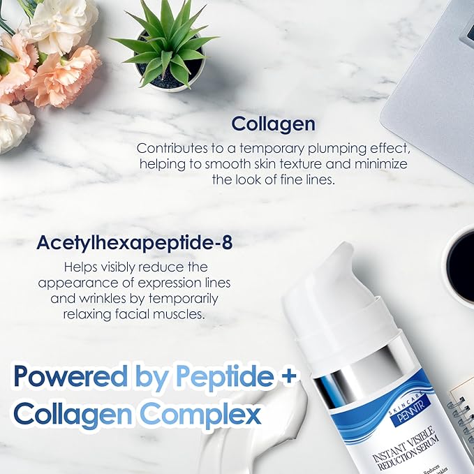 Instant Face Lift Serum, for Under-Eye Bags & Dark Circles, Visible Reduction Serum with Peptide & Collagen, Refines Fine Lines & Crow's Feet