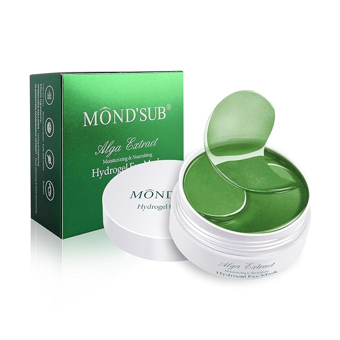 MOND'SUB Under Eye Patches for Puffy Eyes and Dark Circles, Eye Masks for Sleep,Brighten,Fine Lines & Hydration,Green Eye Masks