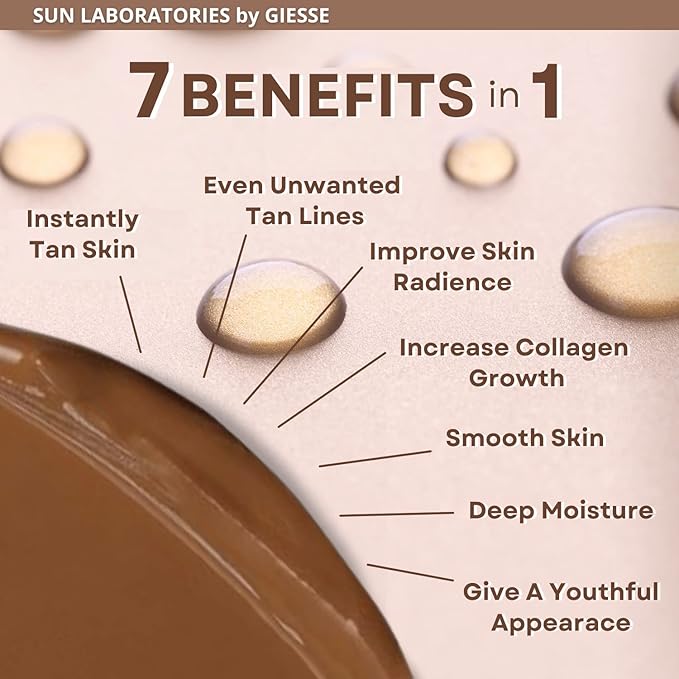 Sun Laboratories By Giesee Dark Sunsation Self Tanning Lotion 8 oz 2 Pack with Tanning Mitt - Organic Self Tanner, Sunless Tanner, Sun Labs Very Dark Tanning Lotion, Self Tanner with Mitt