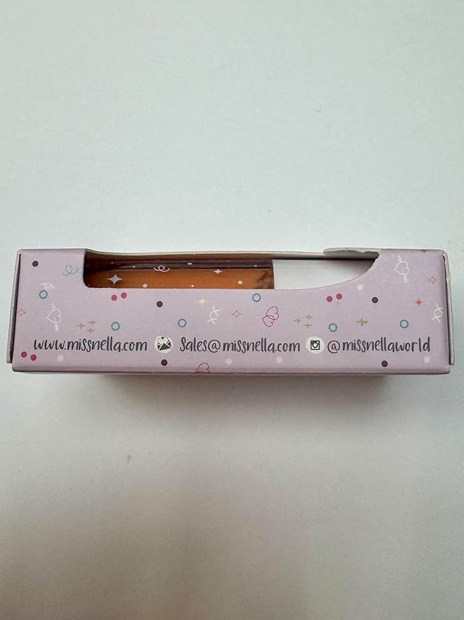 MISS NELLA Magic Spell Lip Gloss, Peach hydrating children Lip Gloss, watermelon scent, gentle on the skin. gives a sheer kiss of colour, with extra shine.
